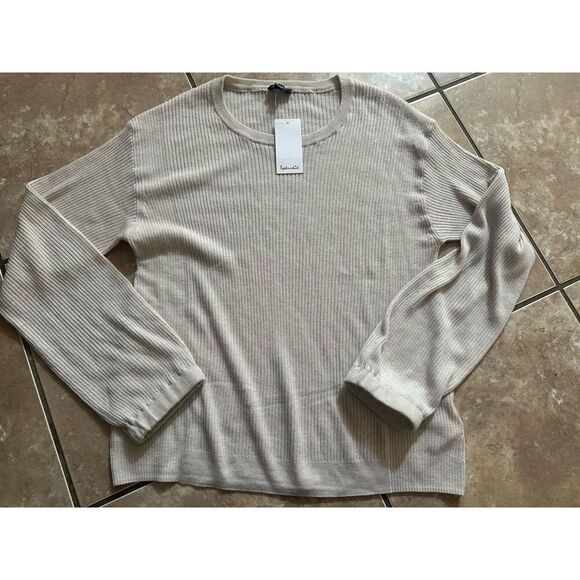 RESERVED Splendid L Wool Blend Knit Pullover Sweater Ribbed - Picture 1 of 5